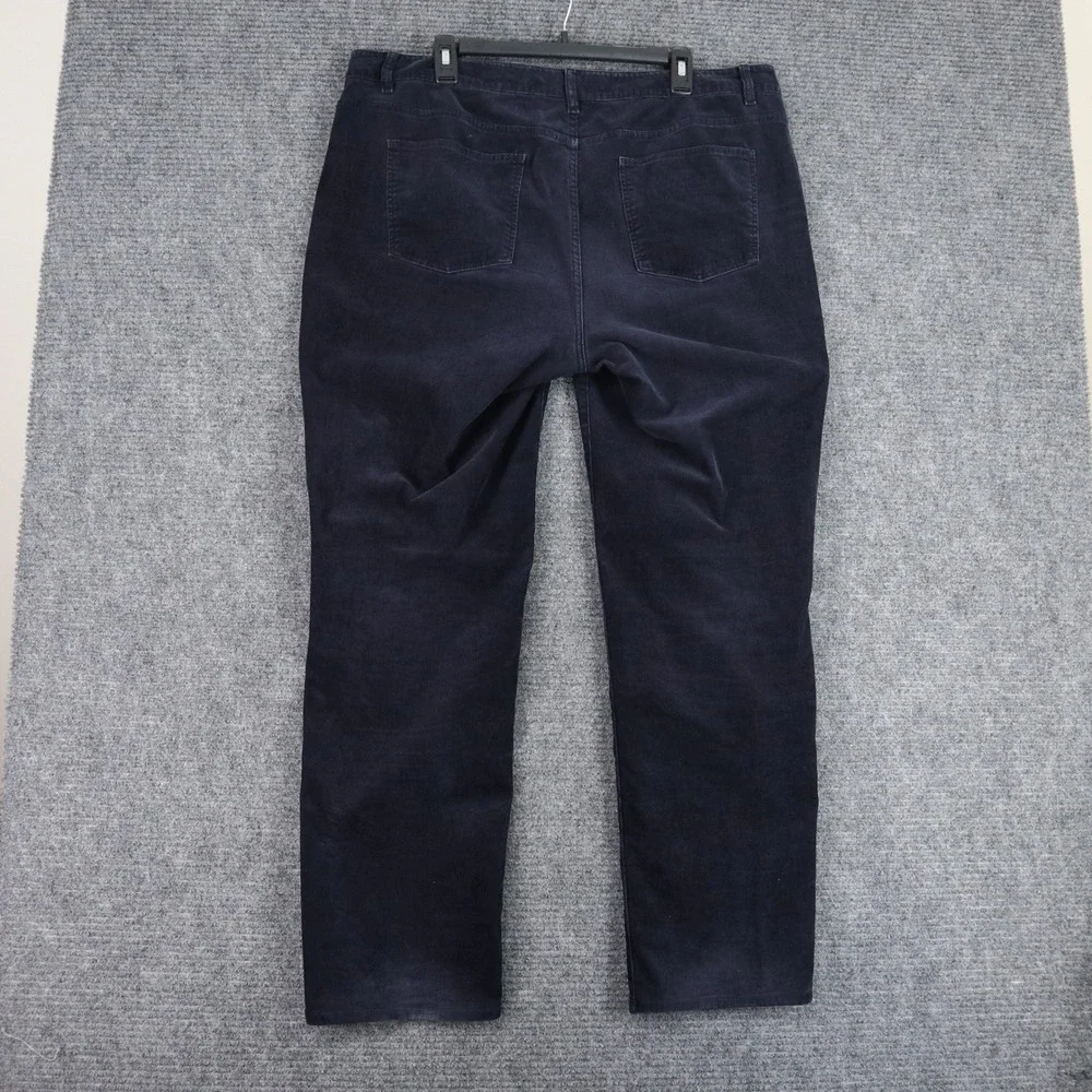 Talbots Heritage Corduroy Pants Sz 16W Straight Leg Fine Wale Stretch Casual